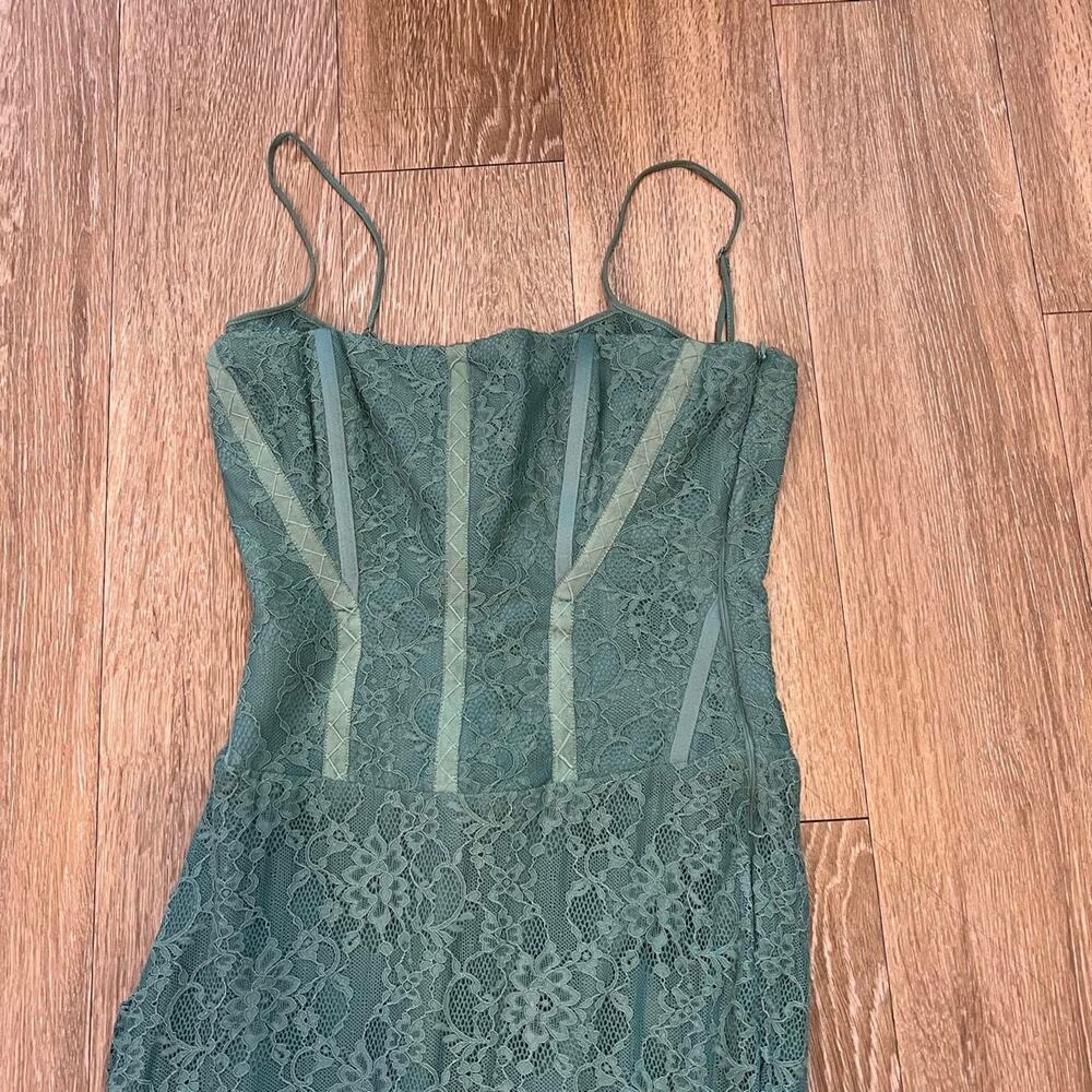 House of cb antonina jade Lace Corset Maxi Dress - Picture 3 of 8